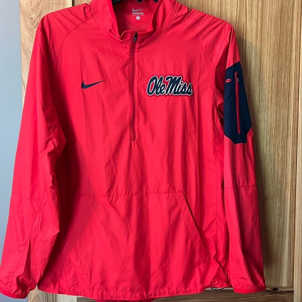 Nike Warm Up 1/4 Zip Jacket Ole Miss Size Large